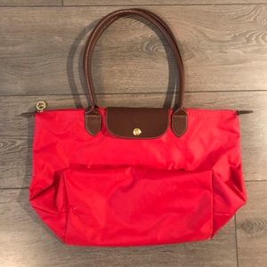 Longchamp Red Tote Bag